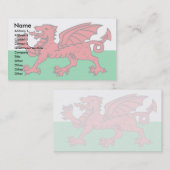 Welsh Flag Visitekaartje (Voorkant / Achterkant)