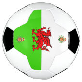 Welsh flag voetbal (Gedraaid)