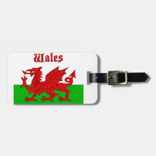 Welsh Flag Wales Bagagelabel