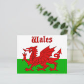 Welsh Flag Wales Briefkaart (Staand voorkant)