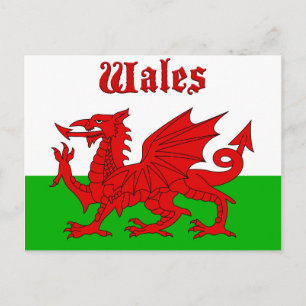 Welsh Flag Wales Briefkaart