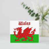 Welsh Flag Wales Briefkaart (Staand voorkant)