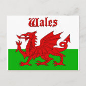 Welsh Flag Wales Briefkaart (Voorkant)