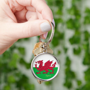 Welsh Flag & Wales mode, sport/Cymru sleutelhanger