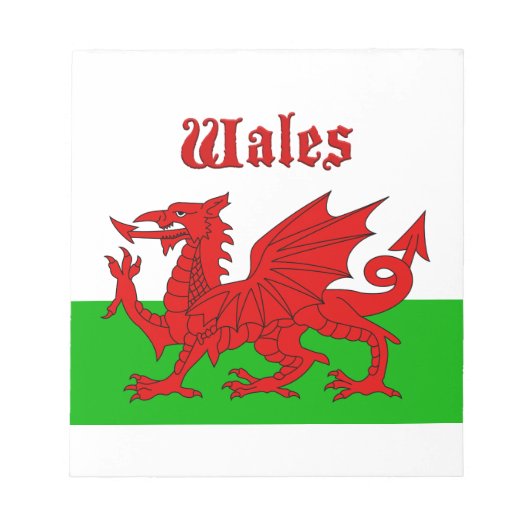 Welsh Flag Wales Notitieblok (Voorkant)