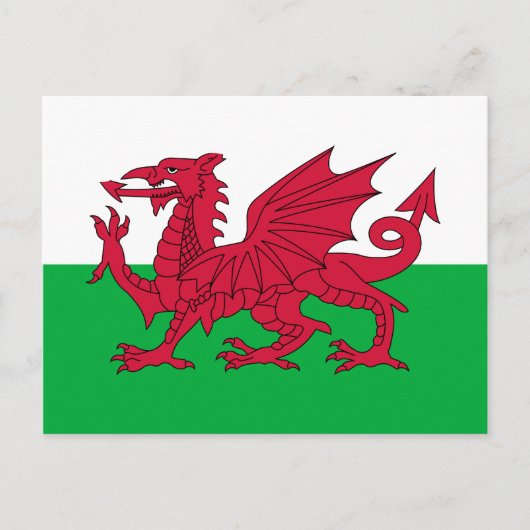 Welsh Flag (Wales) (Welsh Dragon) Briefkaart (Voorkant)