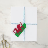 Welsh Flag (Wales) (Welsh Dragon) Cadeaulabel (Met Touw)