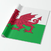 Welsh Flag (Wales) (Welsh Dragon) Cadeaupapier (Uitgerold)