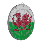 Welsh Flag (Wales) (Welsh Dragon) Dartbord (Voorkant Links)