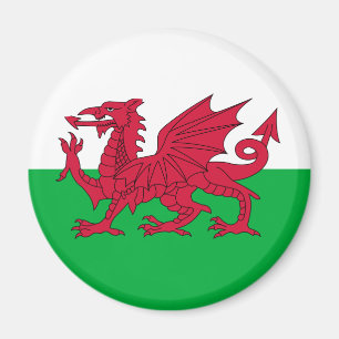 Welsh Flag (Wales) (Welsh Dragon) Magneet
