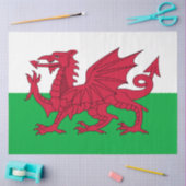 Welsh Flag (Wales) (Welsh Dragon) Tissuepapier (Craft)