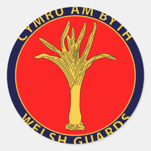 Welsh Guards Ronde Sticker