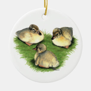 Welsh Harlequin Ducklings Keramisch Ornament