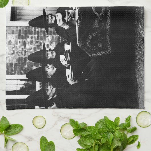 Welsh heksen hebben thee crone theatime theedoek (Gevouwen)