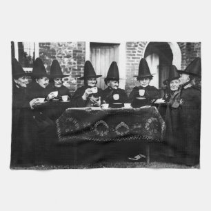 Welsh heksen hebben thee crone theatime theedoek
