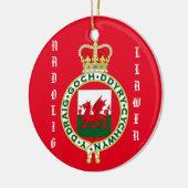 Welsh kerstversiering keramisch ornament (Links)