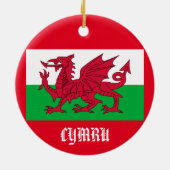 Welsh kerstversiering keramisch ornament (Achterkant)