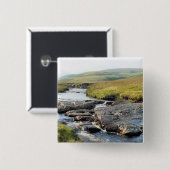 WELSH LANDSCAPE VIERKANTE BUTTON 5,1 CM (Voorkant /achterkant)