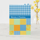 Welsh Language Daffodils Grandouders Day Kaart (Gele Bloem)