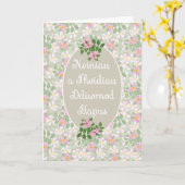 Welsh Language Dog Rozen Grandouders Day Kaart (Gele Bloem)