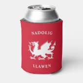 Welsh Merry Kerstry Simple Celtic Nadolig Llawen Blikjeskoeler (Blikje Achterkant)