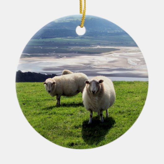 WELSH MOUNTAIN SHEEP KERAMISCH ORNAMENT (Voorkant)