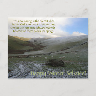 Welsh Mountains Winter Soltice Briefkaart