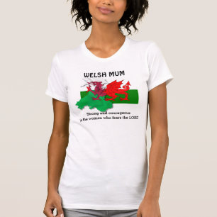 WELSH MUM Vlag van Wales T-shirt