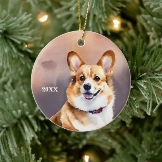 Welsh Pembroke Corgi Dog ornement de Noël (Arbre)