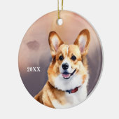Welsh Pembroke Corgi Dog ornement de Noël (Gauche)