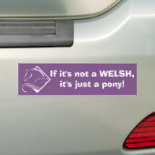 Welsh Pony Bumbersticker Bumpersticker (Op auto)
