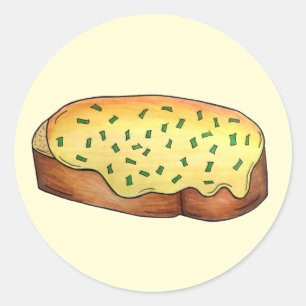 Welsh Rarebit Savory Cheese Toast British Food UK Ronde Sticker
