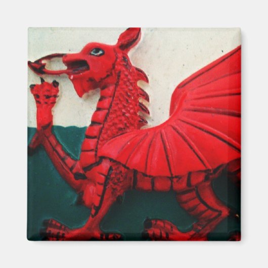 Welsh Red Dragon Magnet Magneet (Voorkant)