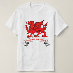 Welsh rode draak met slogan t-shirt