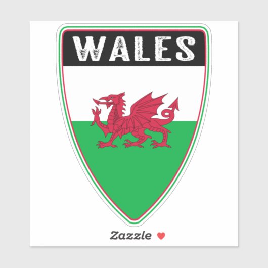 Welsh Shield Sticker (Vel)