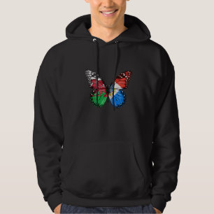 Welsh Sint Maartener Flag Butterfly Hoodie