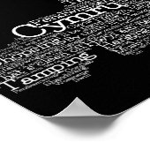 Welsh Slang Word Art Map Poster (Hoek)