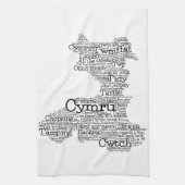 Welsh Slang Word Art Map Theedoek (Verticaal)