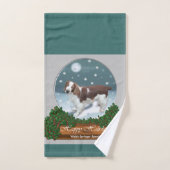 Welsh Springer Spaniel Christmas (Serviette à main)