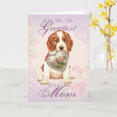 Welsh Springer Spaniel Heart mama Kaart (Gele Bloem)