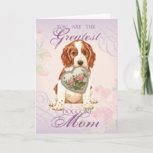 Welsh Springer Spaniel Heart mama Kaart