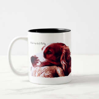 Welsh Springer Spaniel Love Tweekleurige Koffiemok