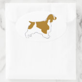welsh springer spaniel ovale sticker (Tas)
