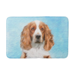 Welsh Springer Spaniel Painting - Original Dog Art Badmat