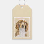 Welsh Springer Spaniel Painting - Original Dog Art Cadeaulabel (Achterkant)