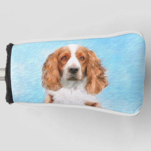 Welsh Springer Spaniel Painting - Original Dog Art Golfheadcover (Voorkant)