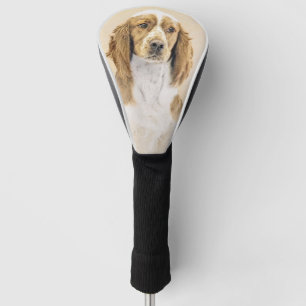 Welsh Springer Spaniel Painting - Original Dog Art Golfheadcover