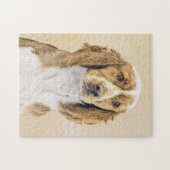 Welsh Springer Spaniel Painting - Original Dog Art Legpuzzel (Horizontaal)