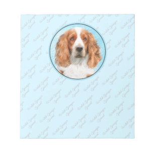 Welsh Springer Spaniel Painting - Original Dog Art Notitieblok