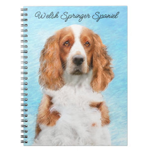Welsh Springer Spaniel Painting - Original Dog Art Notitieboek